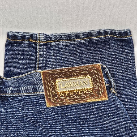 Lawman vintage 90s y2k western rare intricate side design jeans size 3 - Picture 5 of 16